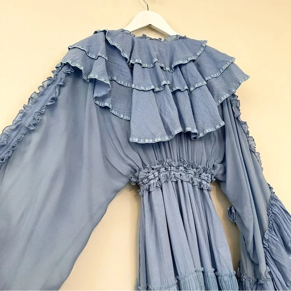 Fillyboo Lotus Duster Maxi Dress in Rain Song Blue - Picture 14 of 16